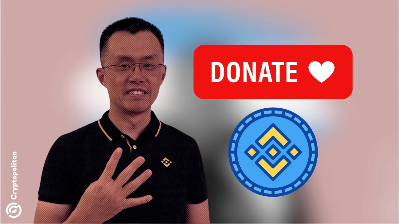 Changpeng Zhao计划捐赠100万美元的社区礼物